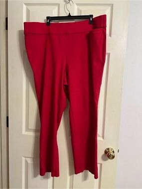 Lane Bryant Vibrant Red Straight-Leg Pants